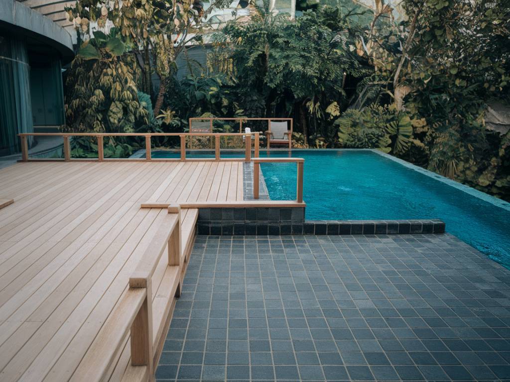 Terrasse de piscine : bois ou carrelage, quel matériau choisir en fonction de vos besoins et de votre climat ?